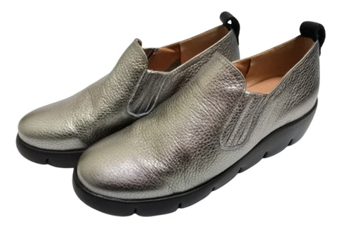 【arui_toe 5082 チタン】本革軽量厚底スリッポンシューズ